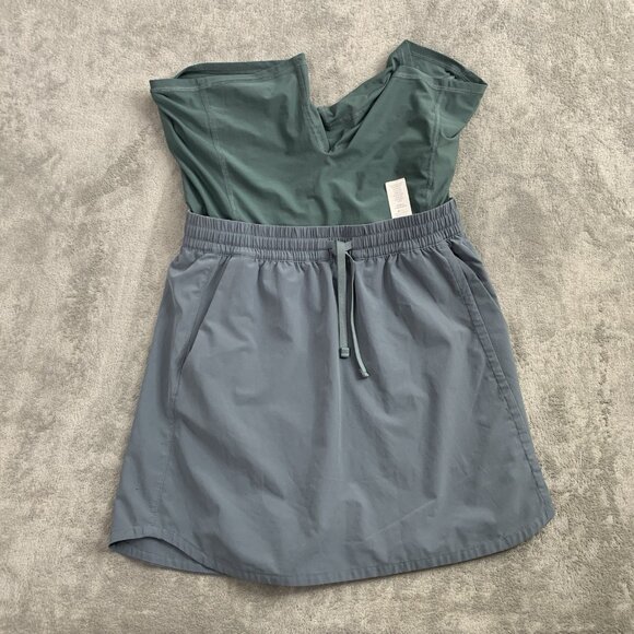 Patagonia Fleetwith Skort Women Small Wetland Blue Performance Tennis Pickleball - Picture 8 of 10